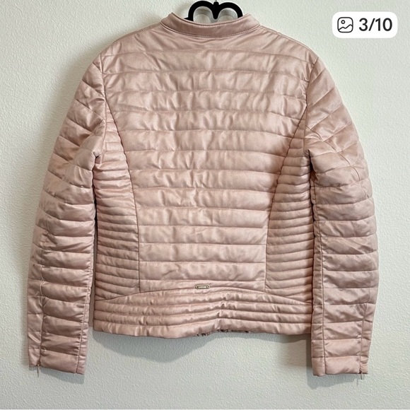 GUESS brand Pale Pink Puffer Jacket (Helena?) Size L Just like 🆕 EUC - Picture 6 of 7